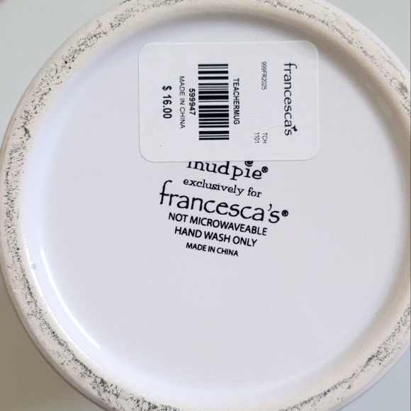 Francesca's Favorite Teacher Mug white and gold - Picture 3 of 5